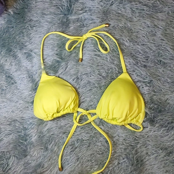 Vitamin A Gia Triangle Bikini Top Women's Size 6 Neon Green - Picture 2 of 3